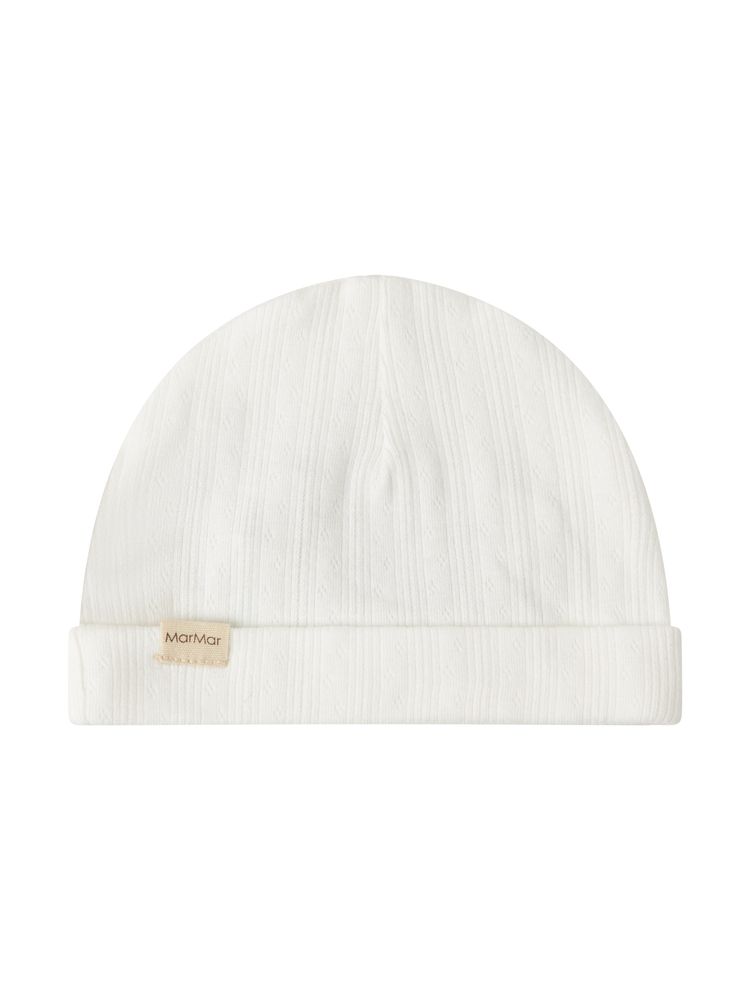 marmar copenhagen beanie - gentle white pointelle 'aiko' - MarMar Copenhagen - Beanie