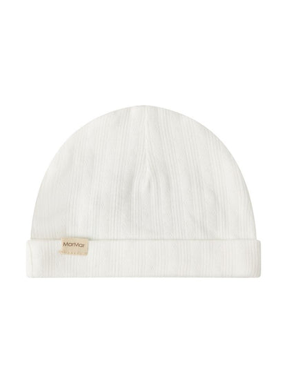 marmar copenhagen beanie - gentle white pointelle 'aiko' - MarMar Copenhagen - Beanie
