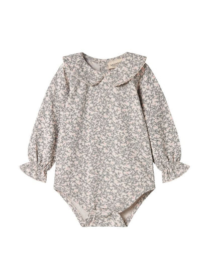 marmar copenhagen onesie - floral collared longsleeve 'brynn' - MarMar Copenhagen - Bodysuit