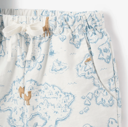 matching knit polo + print short set - nautical explorer - Elegant Baby - Matching Set