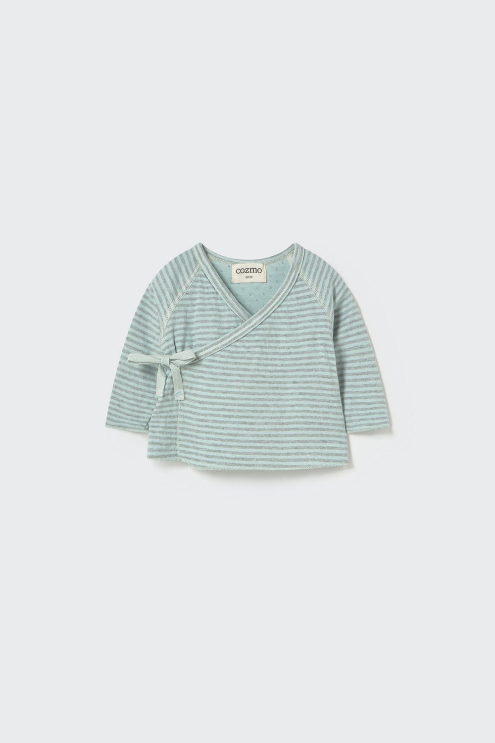 matching knitted newborn kimono top + footie bottom set - misty blue by cozmo - My Little Cozmo - Matching Set