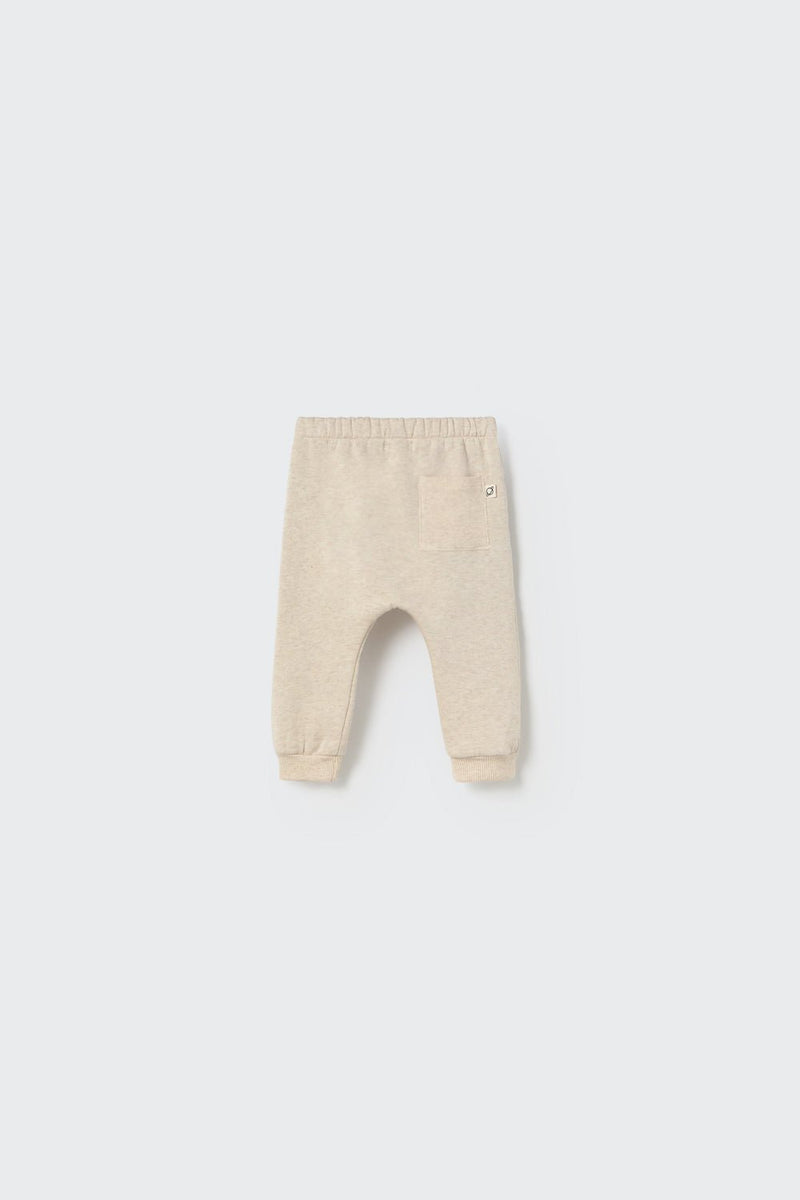 melange fleece knit pants - beige stone 'louis' - cozmo - My Little Cozmo - 