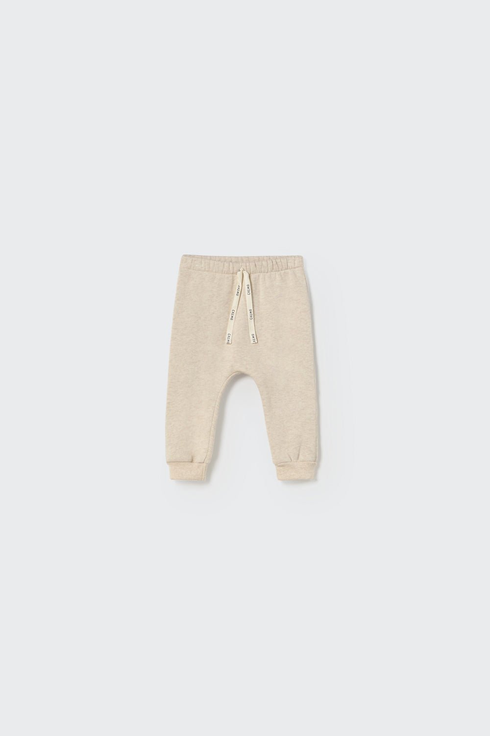 melange fleece knit pants - beige stone 'louis' - cozmo - My Little Cozmo - 
