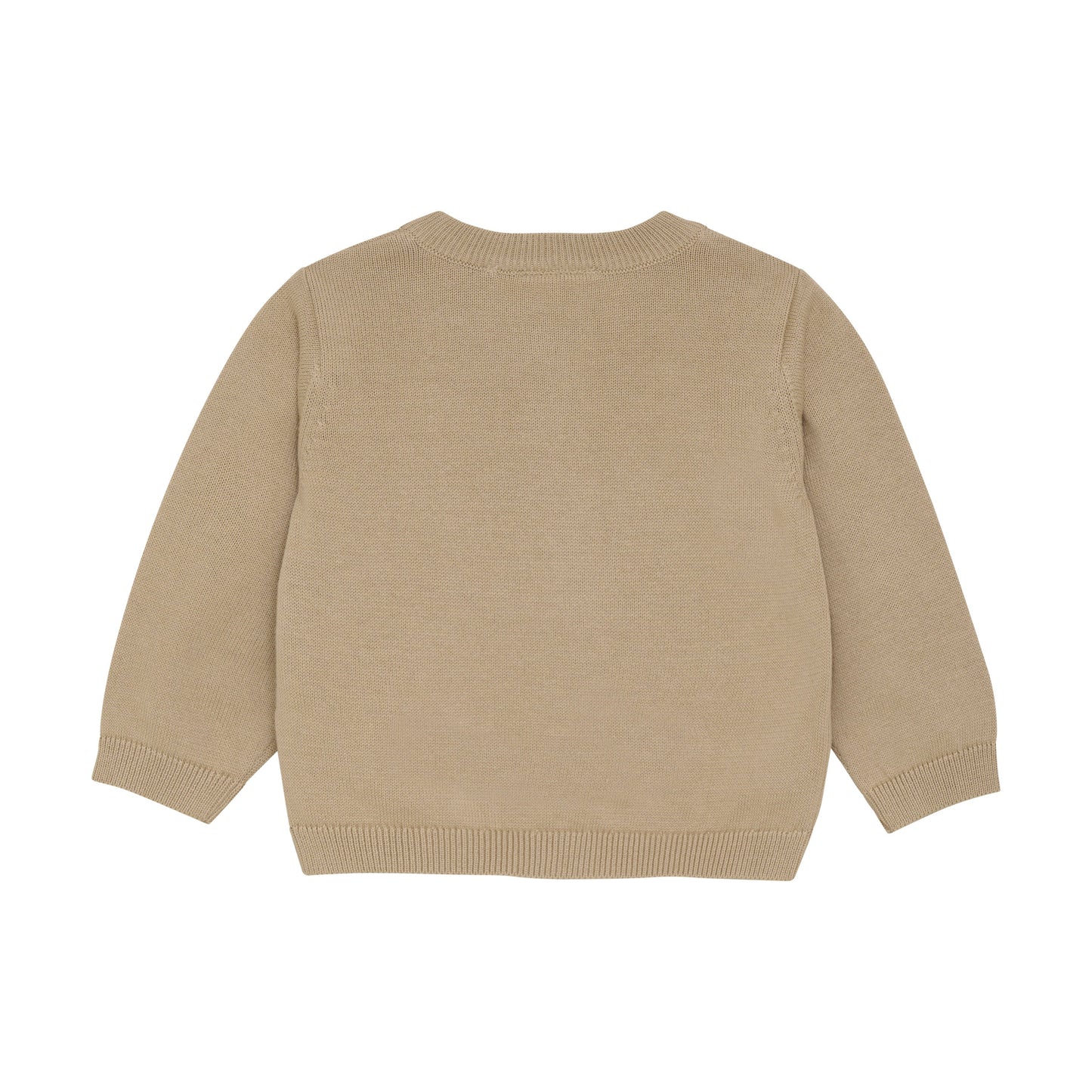 oxford tan knit cardigan - embroidered lions - MinyMo - MinyMo - 
