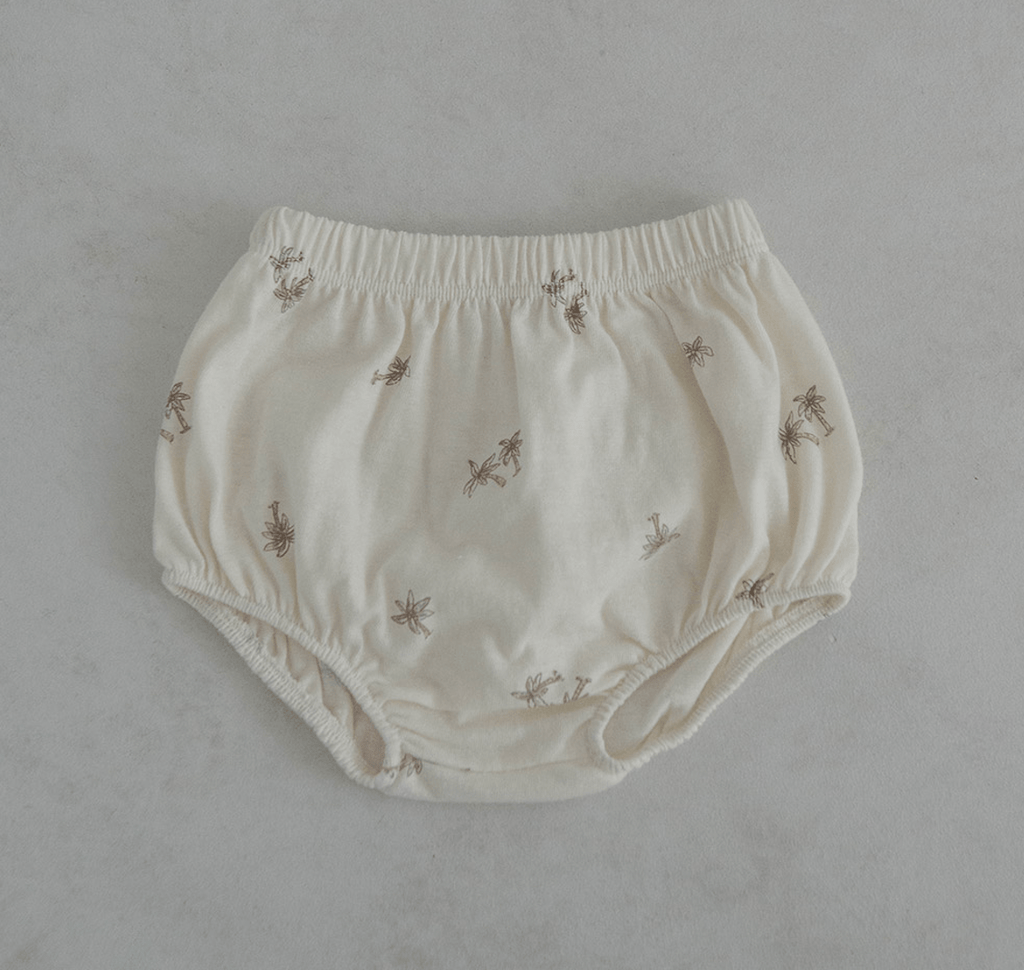 palm tree short sleeve + bloomer set - alo ivory - Peekaboo - Matching Set