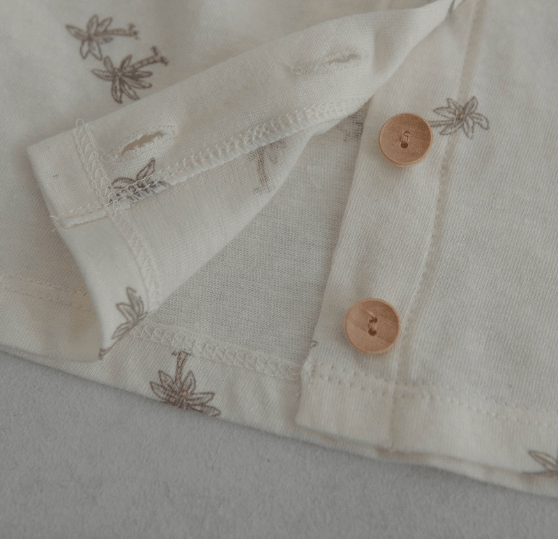 palm tree short sleeve + bloomer set - alo ivory - Peekaboo - Matching Set