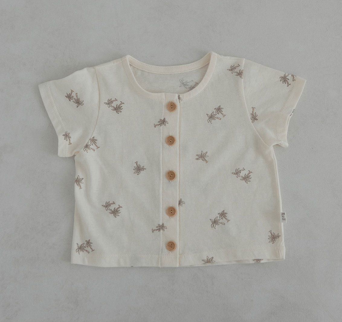 palm tree short sleeve + bloomer set - alo ivory - Peekaboo - Matching Set