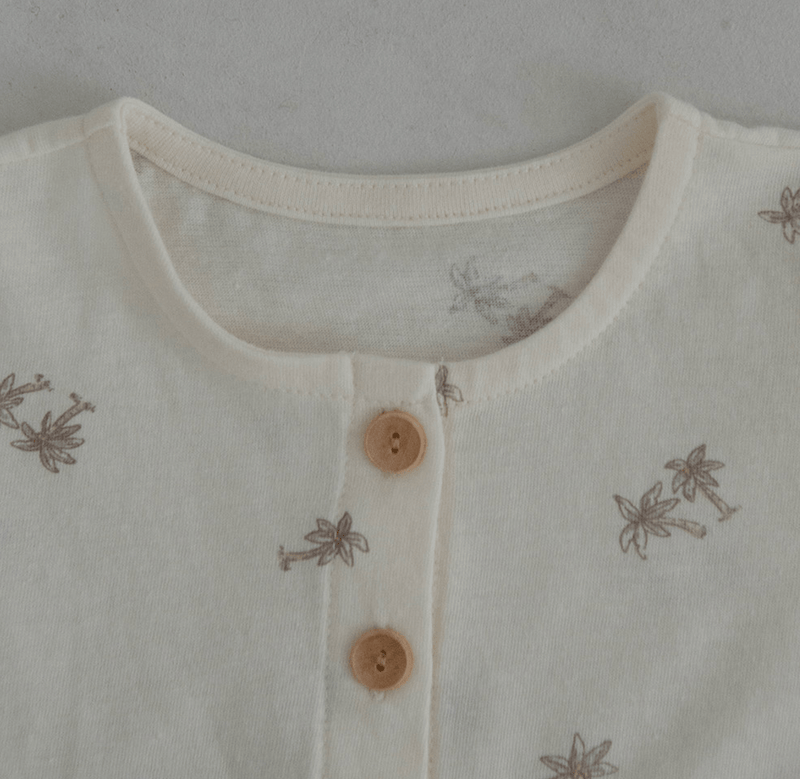 palm tree short sleeve + bloomer set - alo ivory - Peekaboo - Matching Set