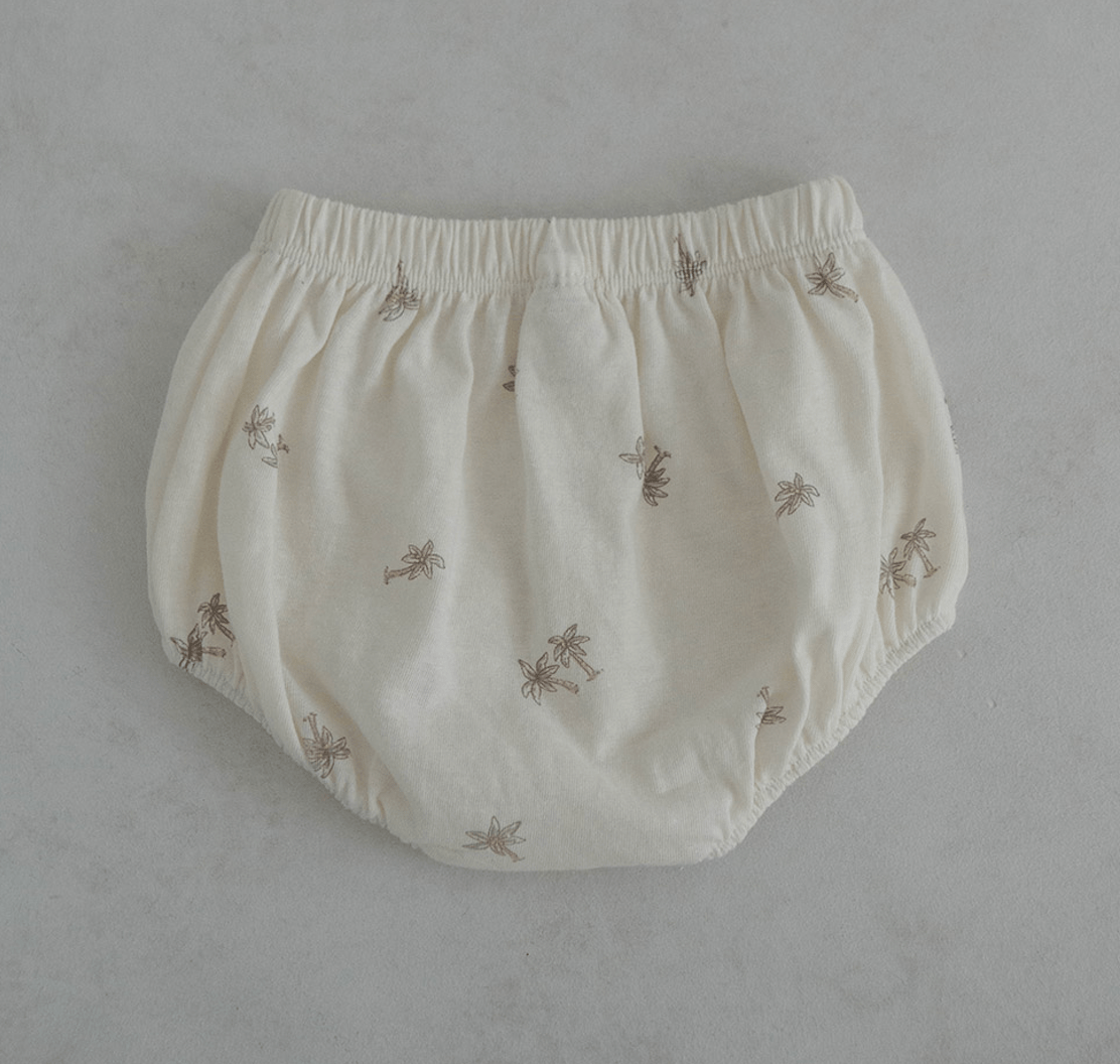 palm tree short sleeve + bloomer set - alo ivory - Peekaboo - Matching Set