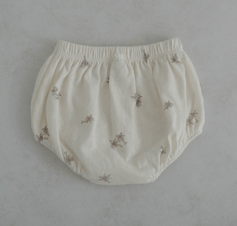 palm tree short sleeve + bloomer set - alo ivory - Peekaboo - Matching Set