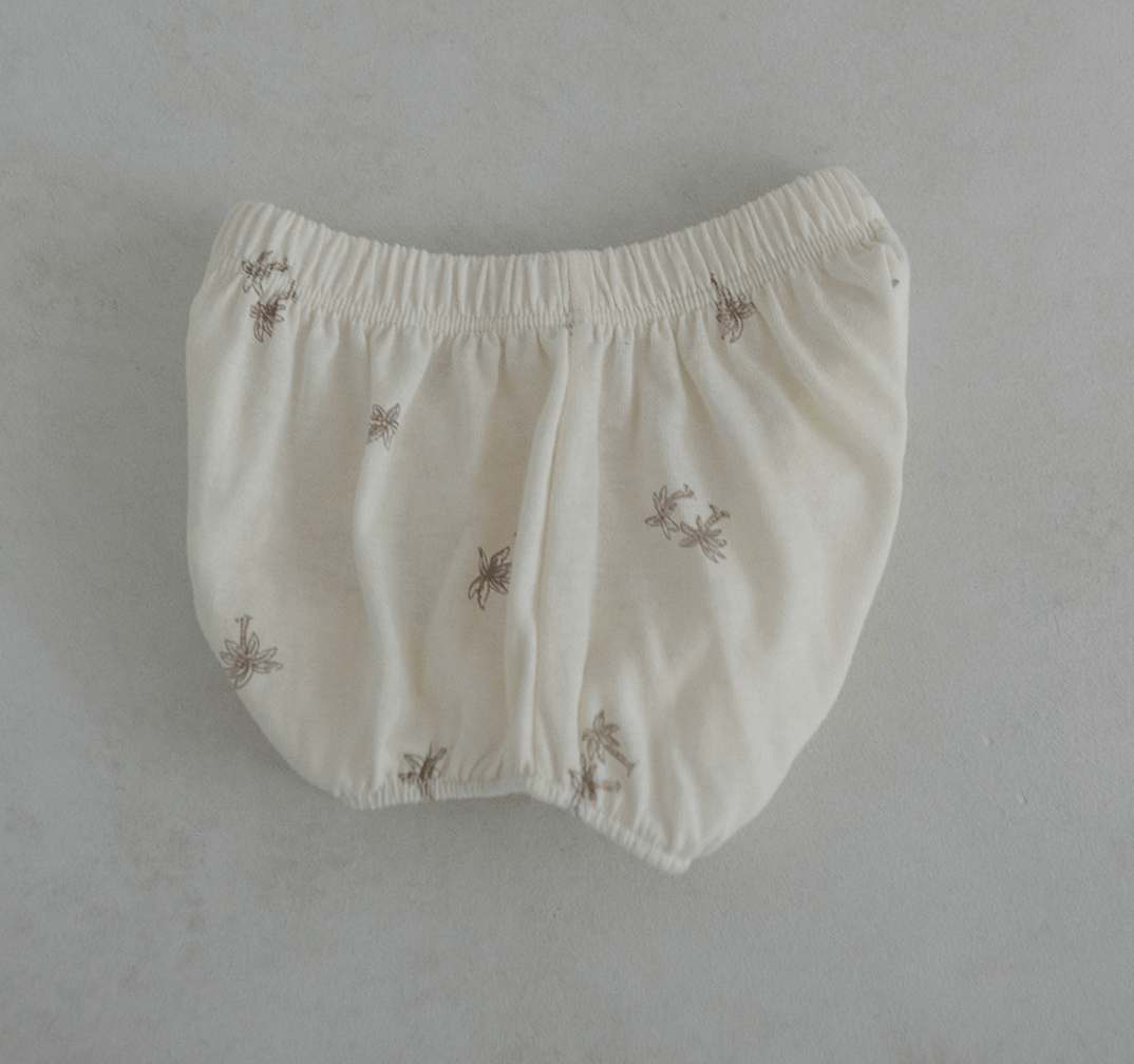 palm tree short sleeve + bloomer set - alo ivory - Peekaboo - Matching Set