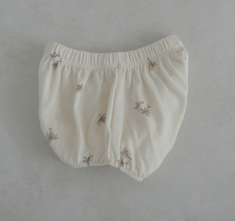 palm tree short sleeve + bloomer set - alo ivory - Peekaboo - Matching Set