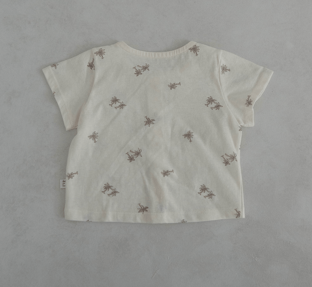 palm tree short sleeve + bloomer set - alo oatmeal - Peekaboo - Matching Set