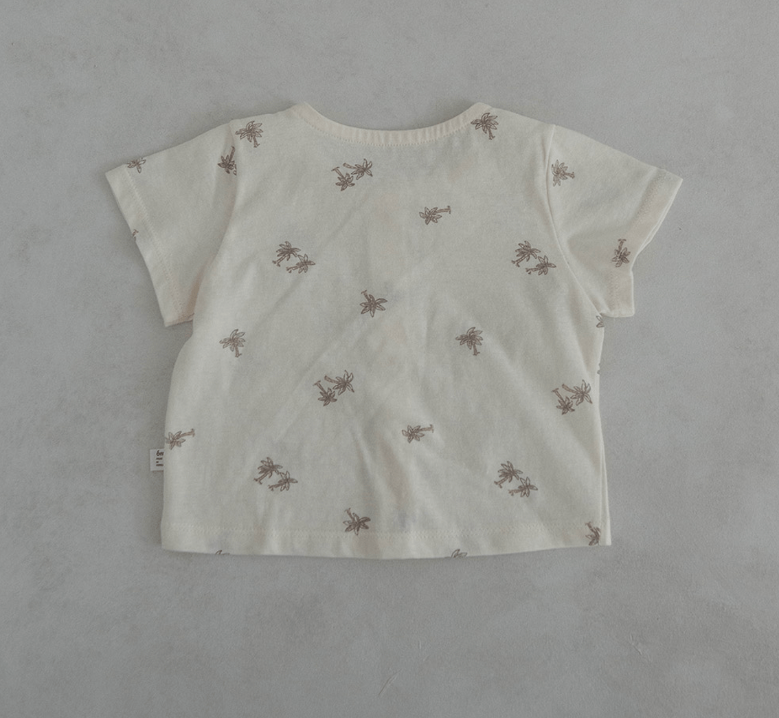 palm tree short sleeve + bloomer set - alo oatmeal - Peekaboo - Matching Set
