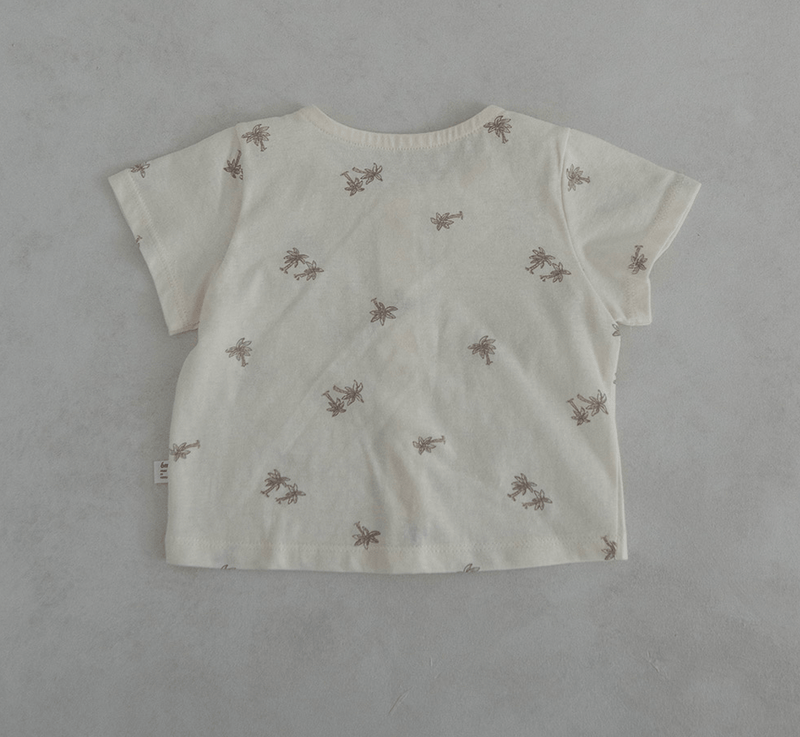palm tree short sleeve + bloomer set - alo oatmeal - Peekaboo - Matching Set