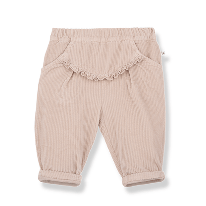 pink nude cordoroy lined pants - 'lucie' by +1 in the family - +1 in the family - Bottoms