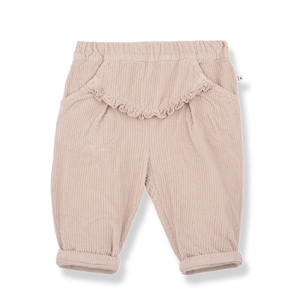 pink nude cordoroy lined pants - 'lucie' by +1 in the family - +1 in the family - Bottoms