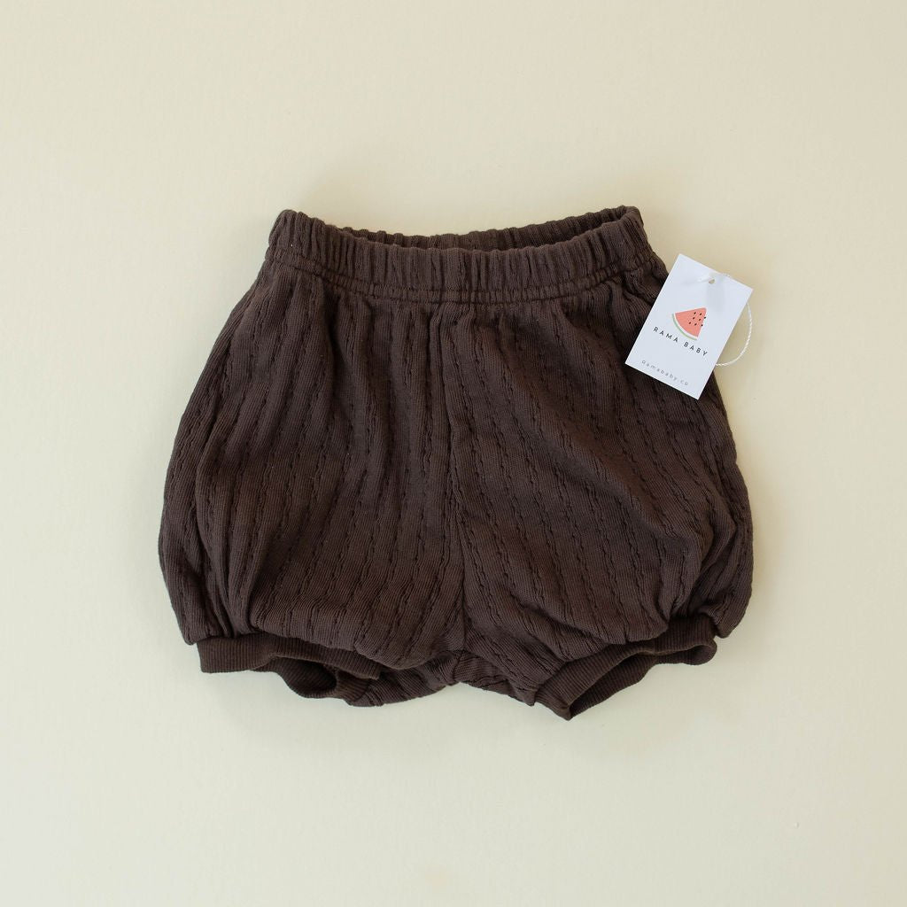 pointelle bloomers - chocolate & ivory "coy" - Valu Bebe - Bloomers