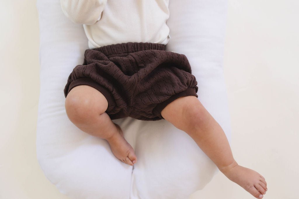 pointelle bloomers - chocolate & ivory "coy" - Valu Bebe - Bloomers