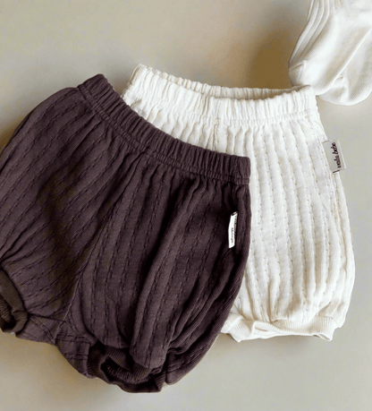 pointelle bloomers - chocolate & ivory "coy" - Valu Bebe - Bloomers