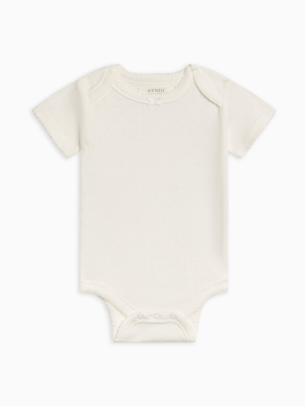 pointelle short sleeve bodysuit - josie coconut - Colored Organics - One - piece