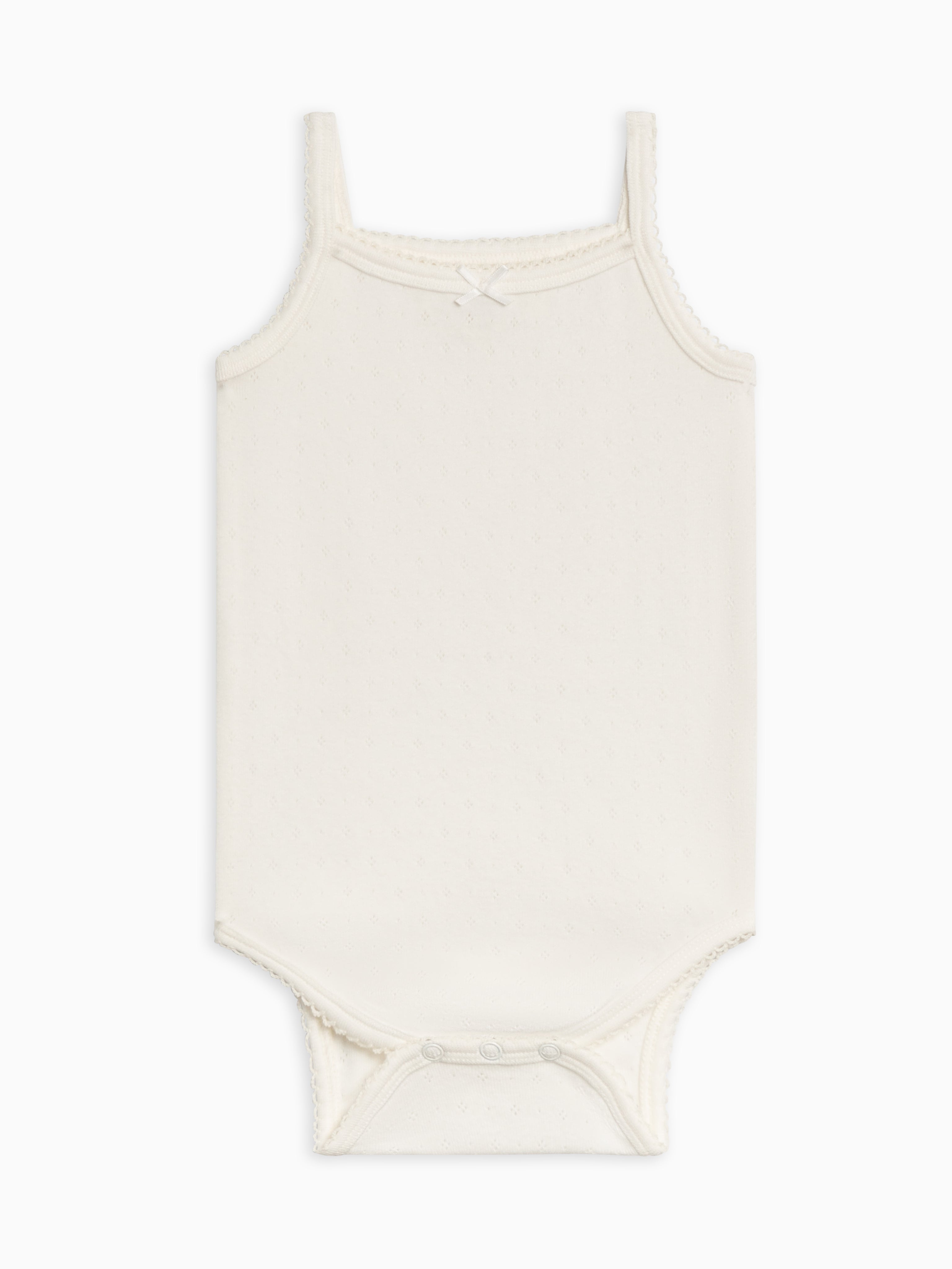 pointelle tank bodysuit - coconut "eva' - Colored Organics - One - piece