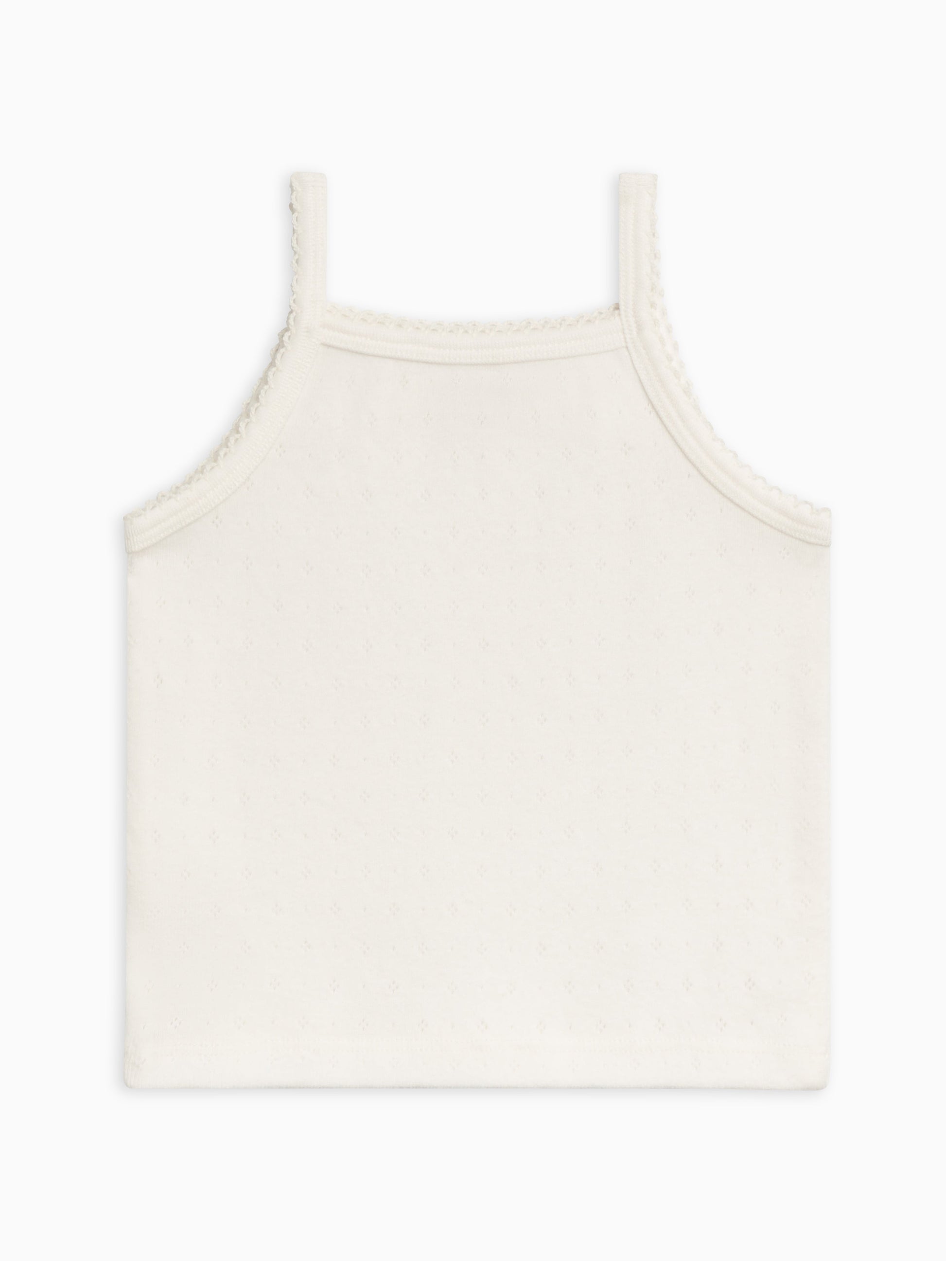 pointelle tank top - coconut "iris" - Colored Organics - Top