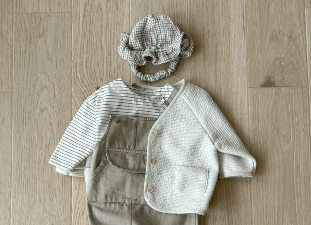 powder cream long sleeve cardigan - Bebehholic - 