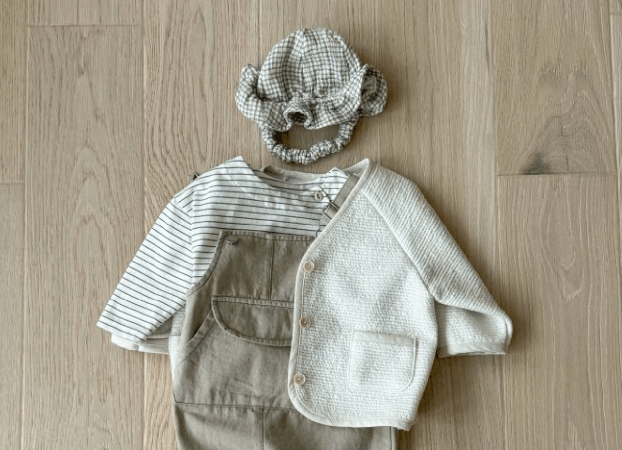 powder cream long sleeve cardigan - Bebehholic - 