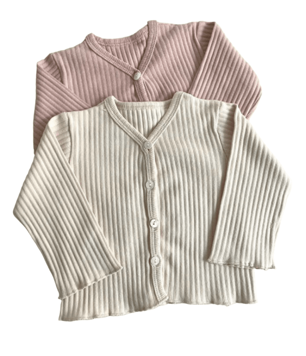 Rib Cardigan - Cream - Reve Kid - 