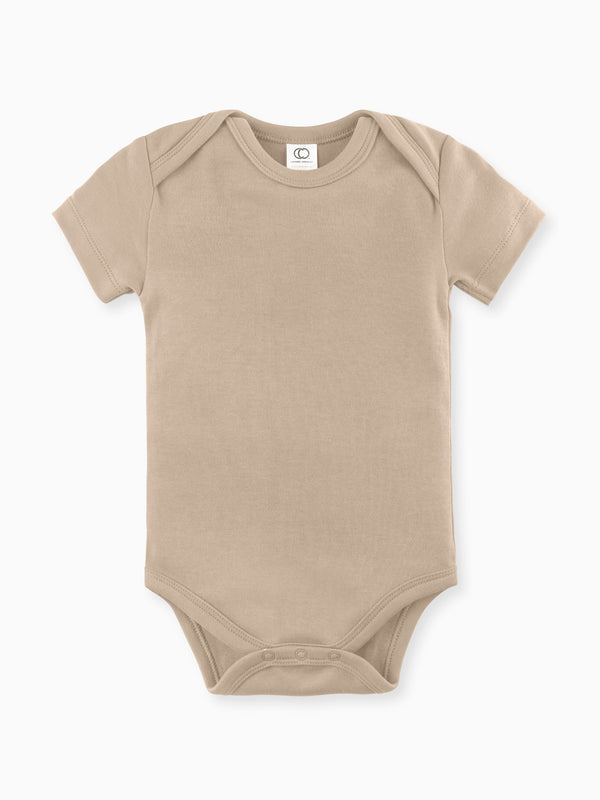 short sleeve bodysuit - clay "classic" - Colored Organics - 