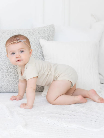 short sleeve bodysuit - natural "classic" - Colored Organics - 