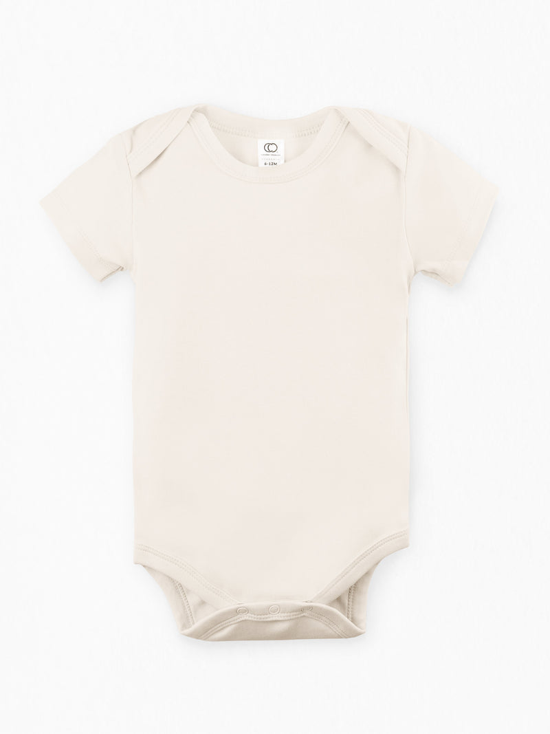 short sleeve bodysuit - natural "classic" - Colored Organics - 