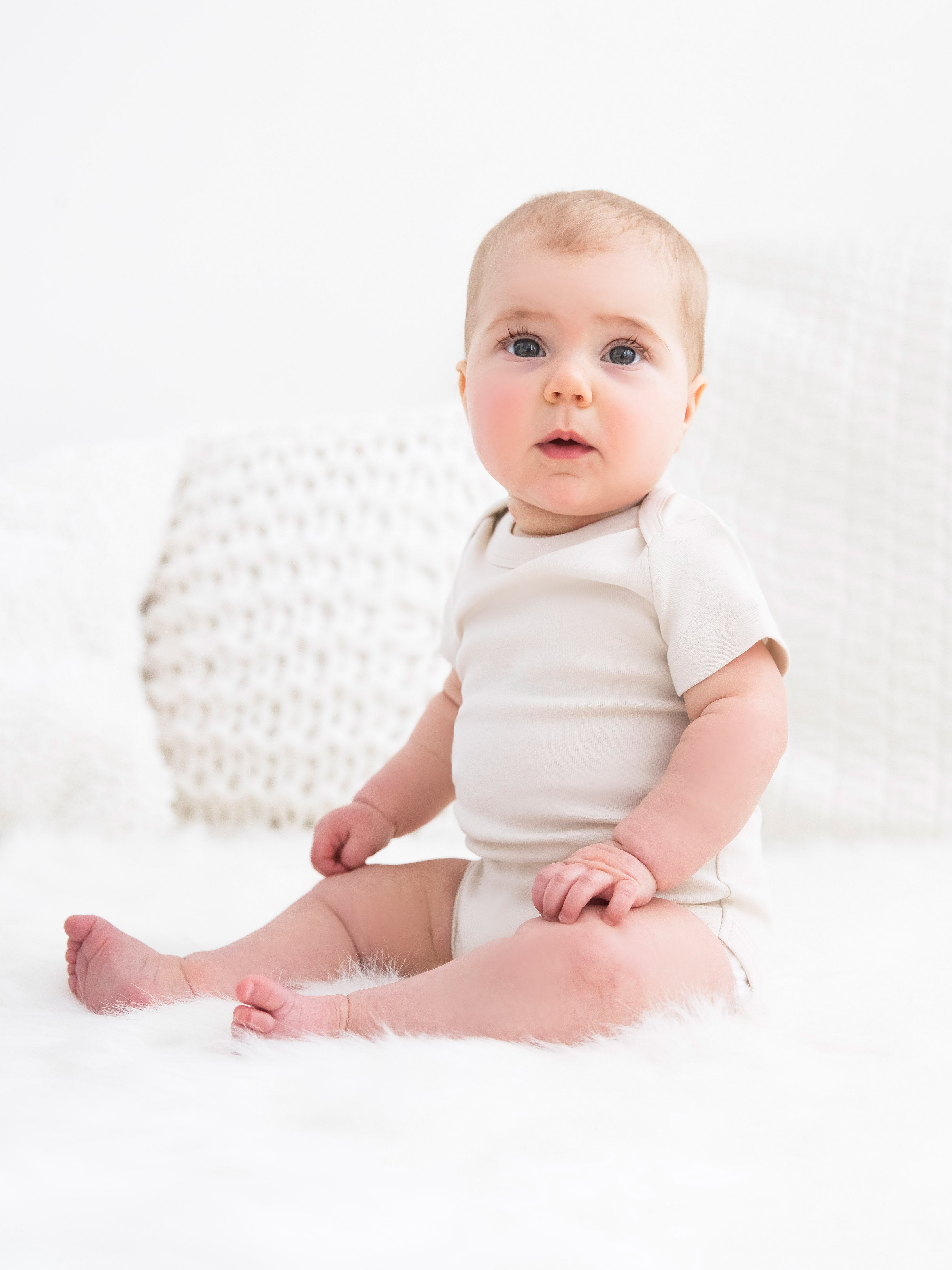 short sleeve bodysuit - natural "classic" - Colored Organics - 