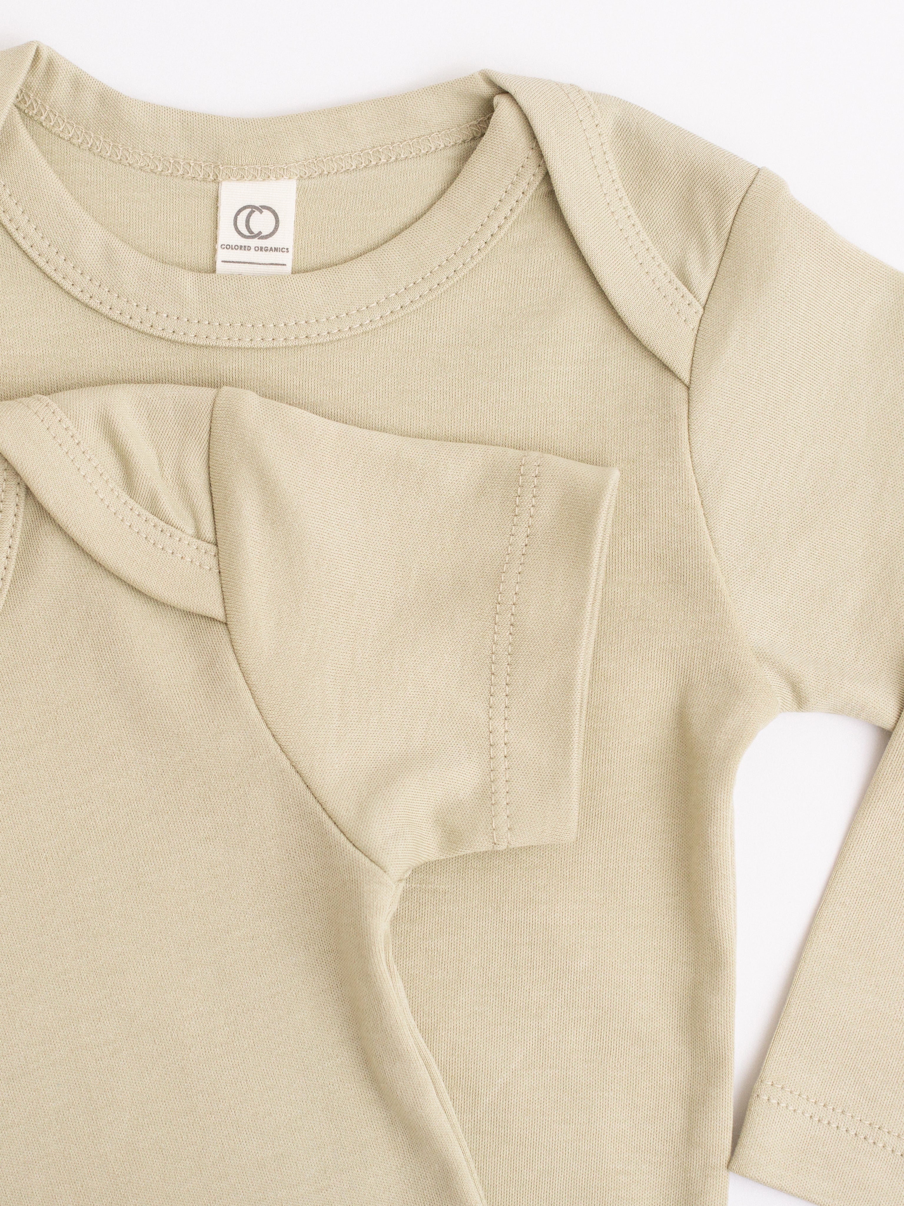 short sleeve bodysuit - sage "classic" - Colored Organics - 