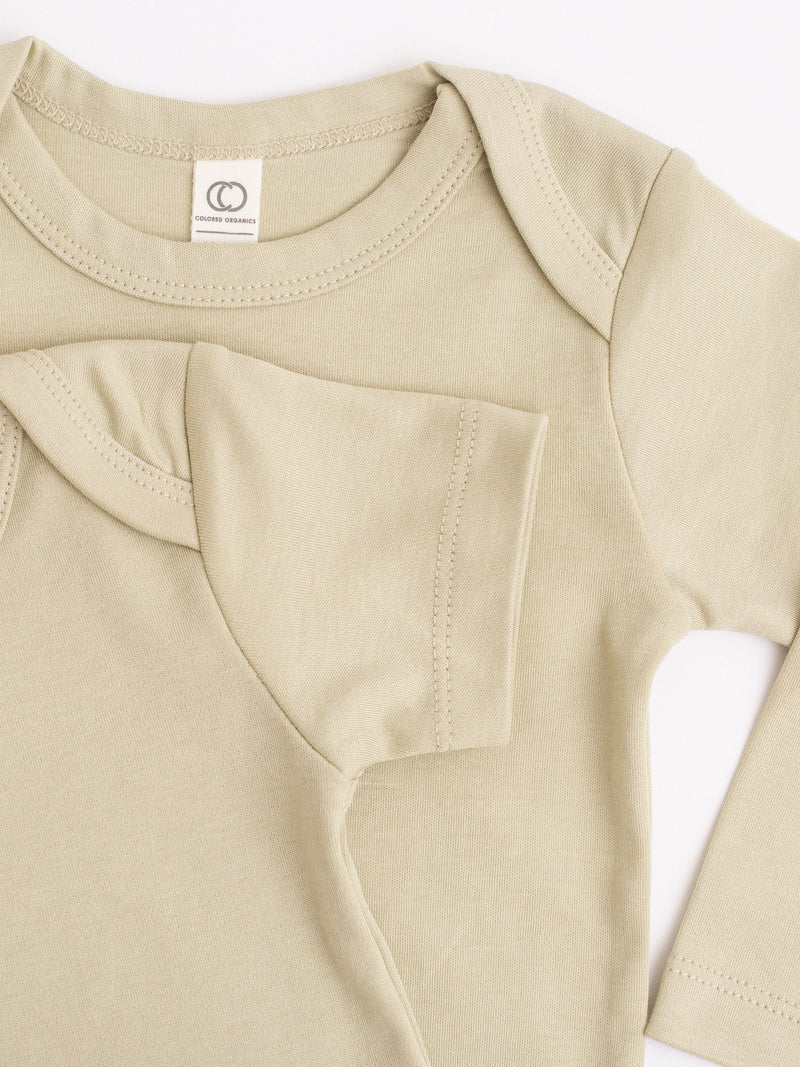short sleeve bodysuit - sage "classic" - Colored Organics - 