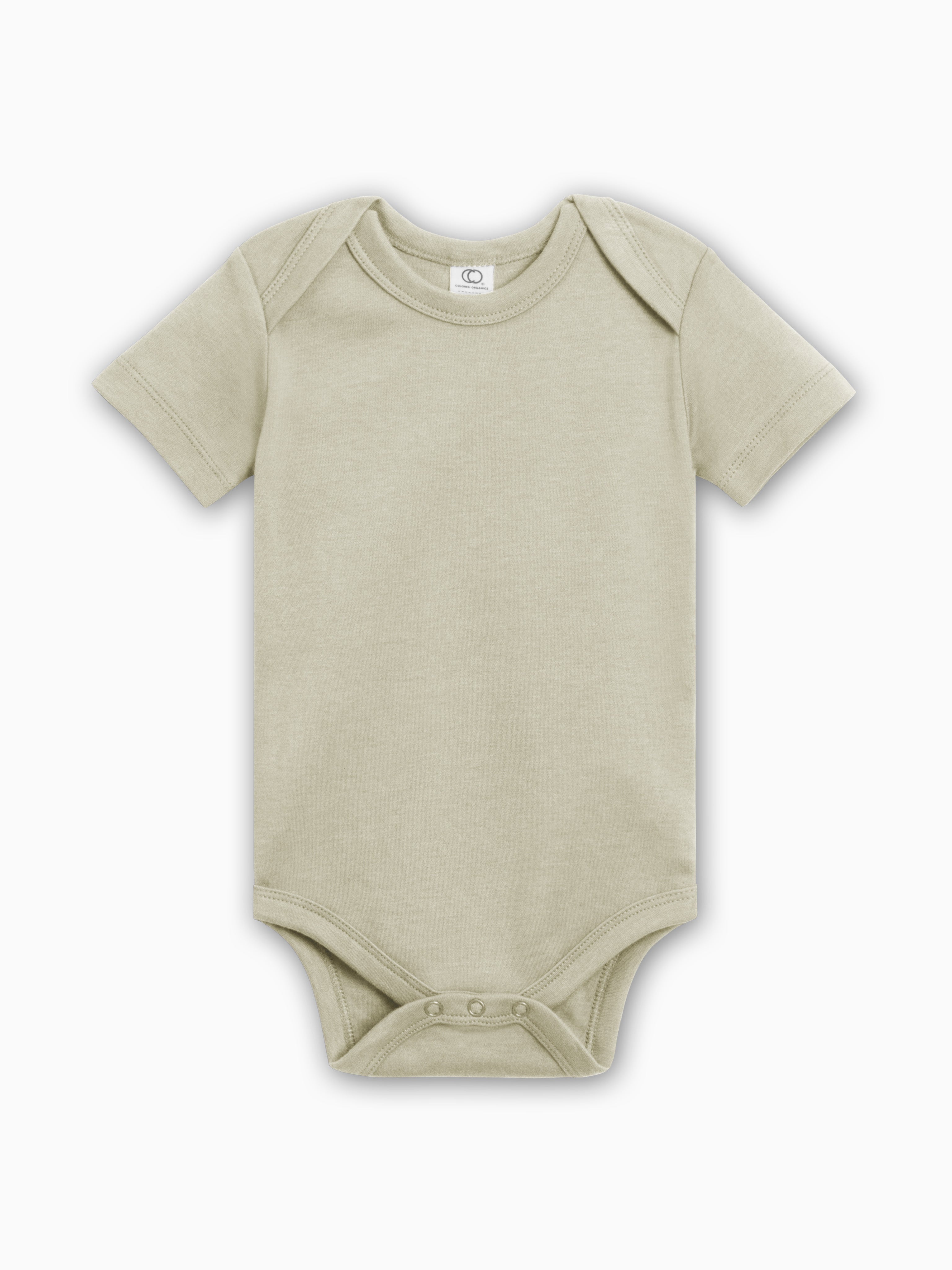 short sleeve bodysuit - sage "classic" - Colored Organics - 