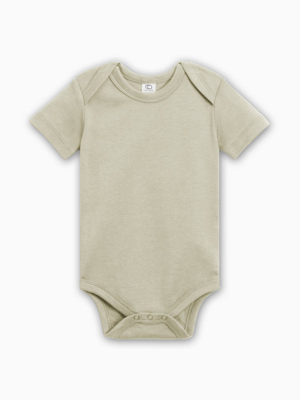 short sleeve bodysuit - sage "classic" - Colored Organics - 