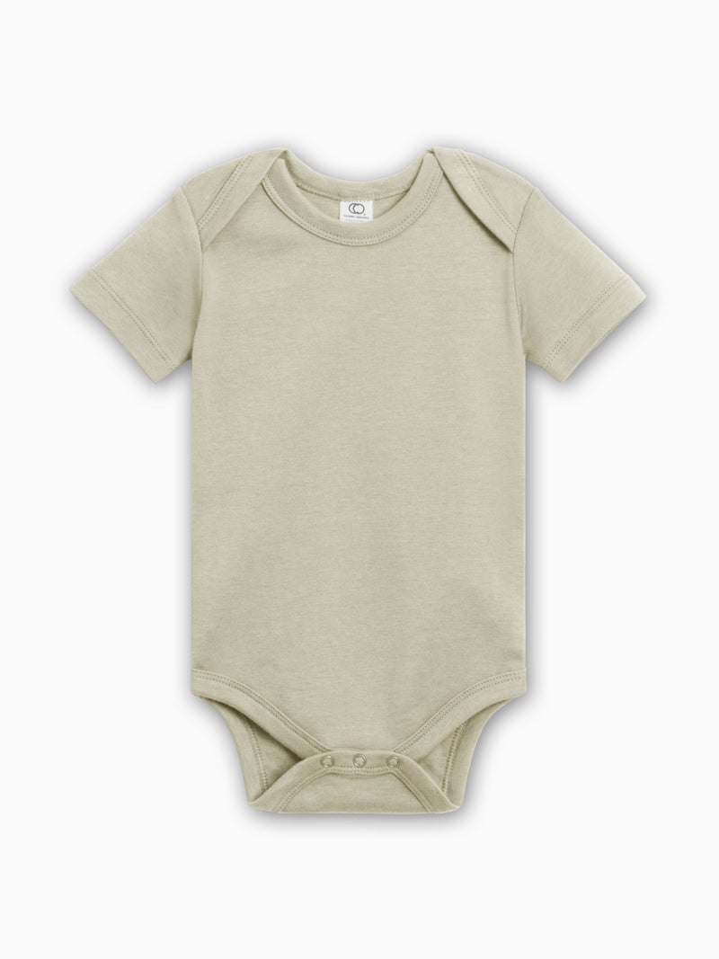 short sleeve bodysuit - sage "classic" - Colored Organics - 