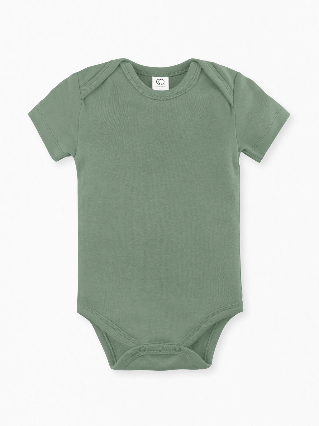short sleeve bodysuit - thyme "classic" - Colored Organics - 
