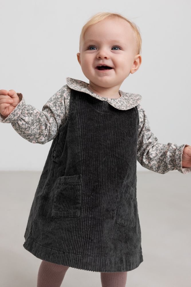 short sleeve corduroy dress - night 'doka b' - marmar copenhagen - MarMar Copenhagen - 