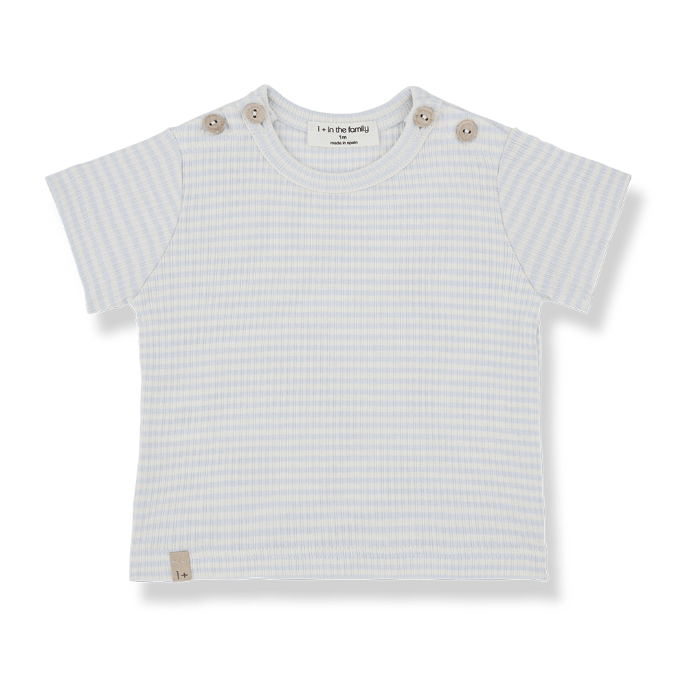 short sleeve t-shirt - misty blue 'jon' - +1 in the family - 