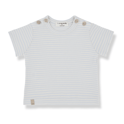 short sleeve t-shirt - misty blue 'jon' - +1 in the family - 