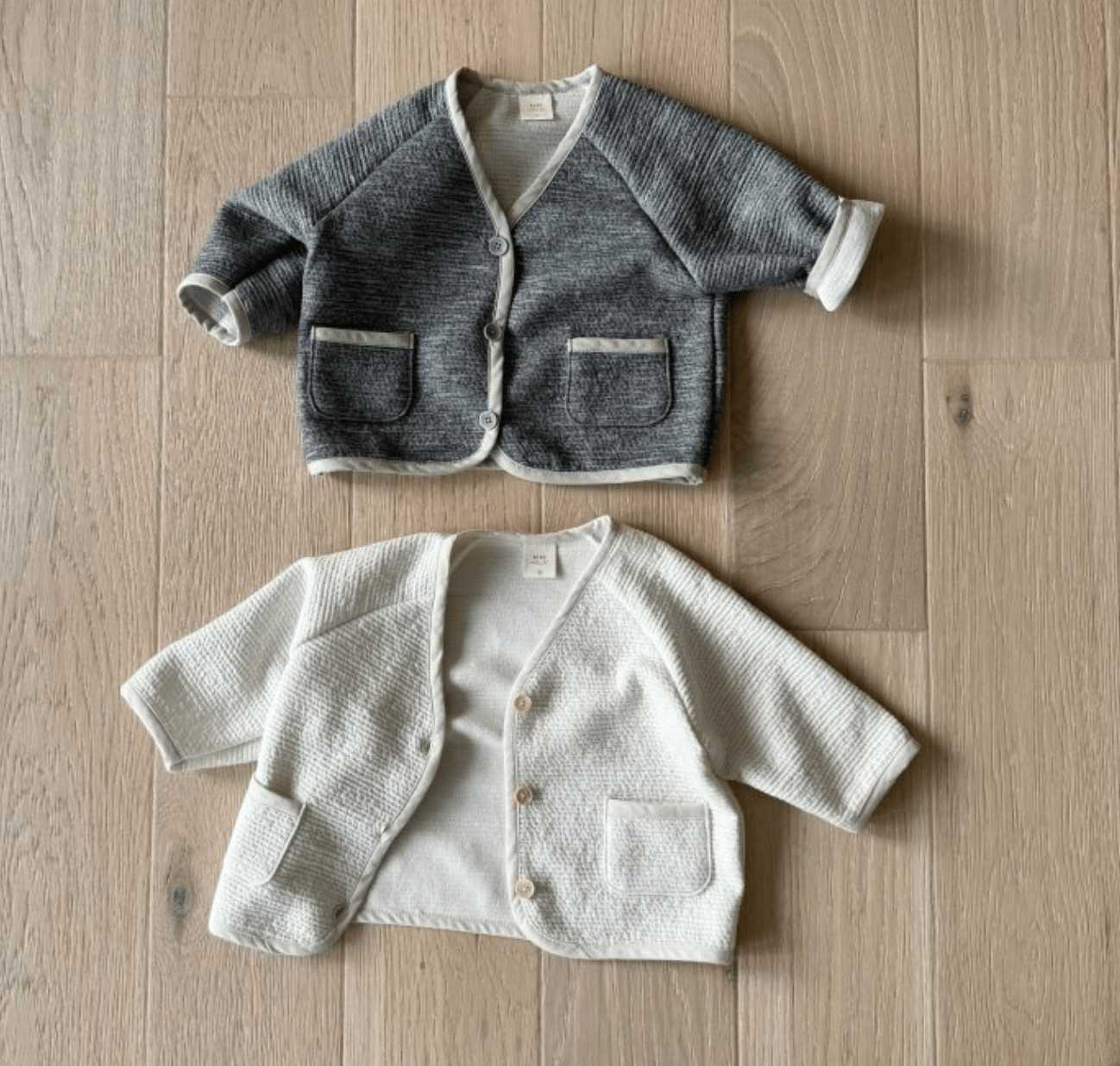 storm grey long sleeve cardigan - Bebehholic - Sweater + Jacket