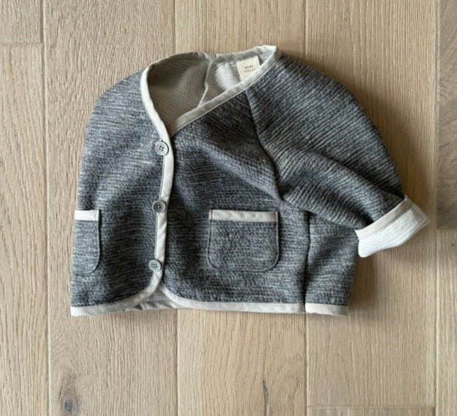 storm grey long sleeve cardigan - Bebehholic - Sweater + Jacket
