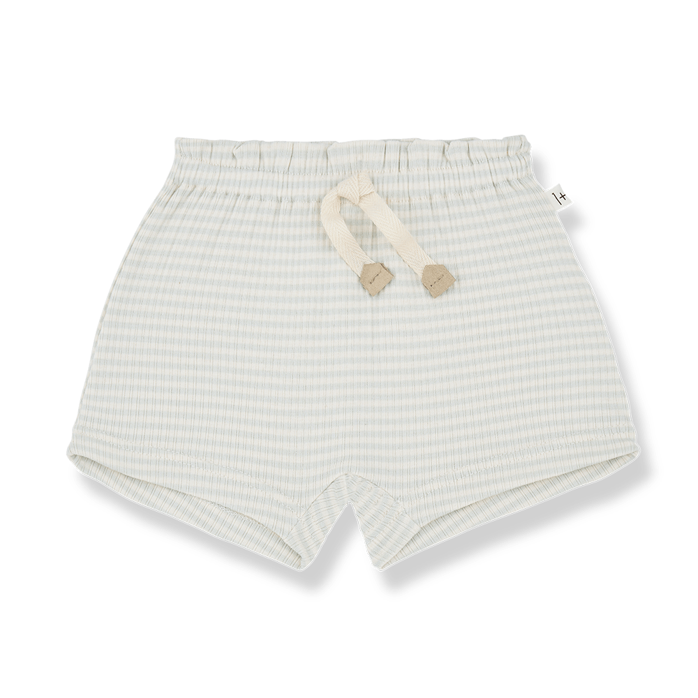 striped bermuda shorts - misty blue 'carolina' - +1 in the family - 